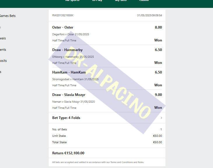 Buy Fixed Matches 100% Sure