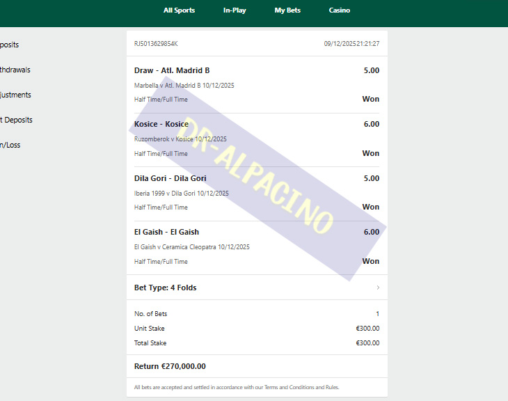 Fixed Matches 100% Sure